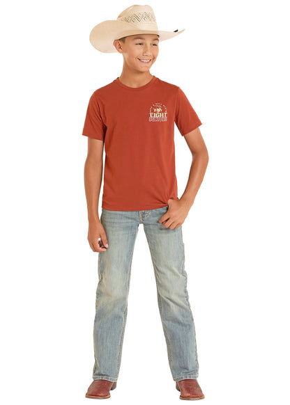 Rock & Roll boys T-Shirt Eight Seconds Graphic Rust BB21T08868