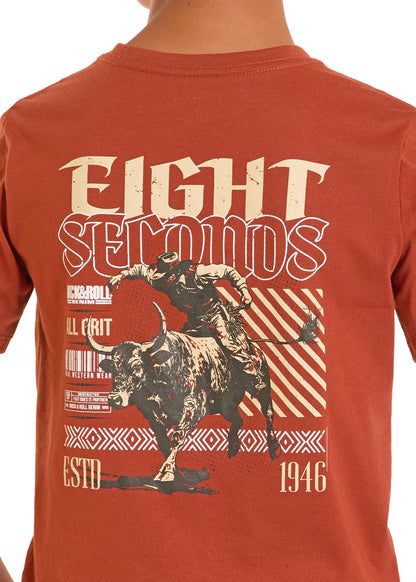 Rock & Roll boys T-Shirt Eight Seconds Graphic Rust BB21T08868