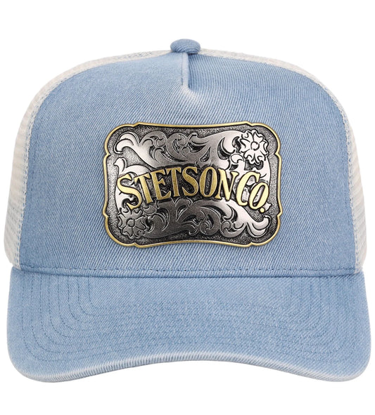 Stetson Denim Metal Logo Buckle Western Cap ST0401