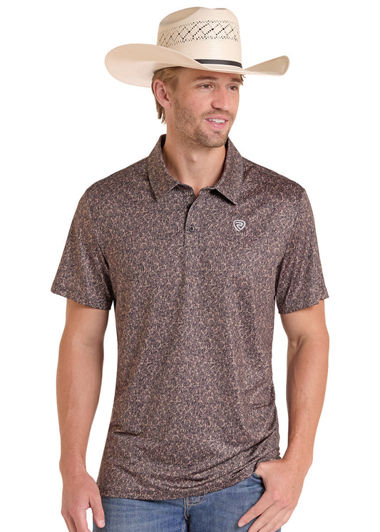 Rock & Roll Men’s Camo Printed Polo BM51T08739