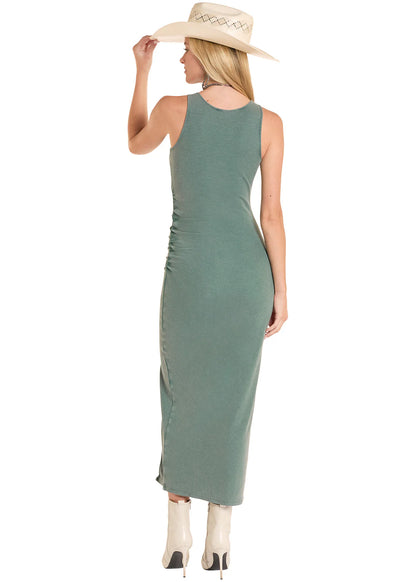 Rock&Roll Women’s Evergreen Conch studded Rib Knit Dress BWD0R08804