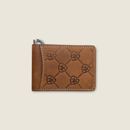 Ariat Men’s Logo Print Money Clip Wallet A3565844
