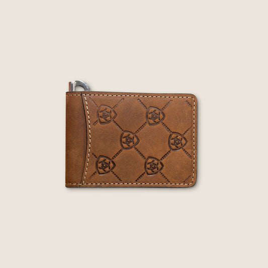 Ariat Men’s Logo Print Money Clip Wallet A3565844