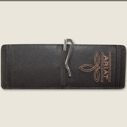 Ariat Men’s Logo Print Money Clip Wallet A3565844