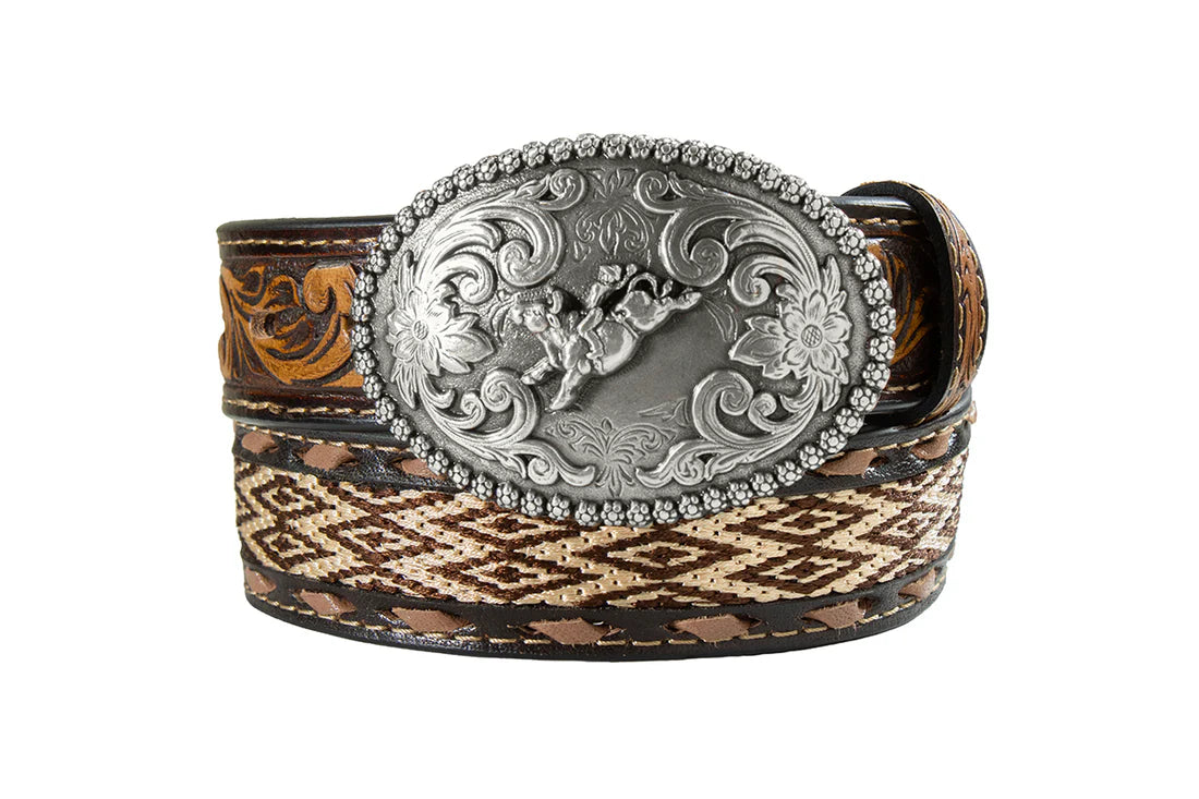 Nocona Brown Aztec Boy Belt N4444302