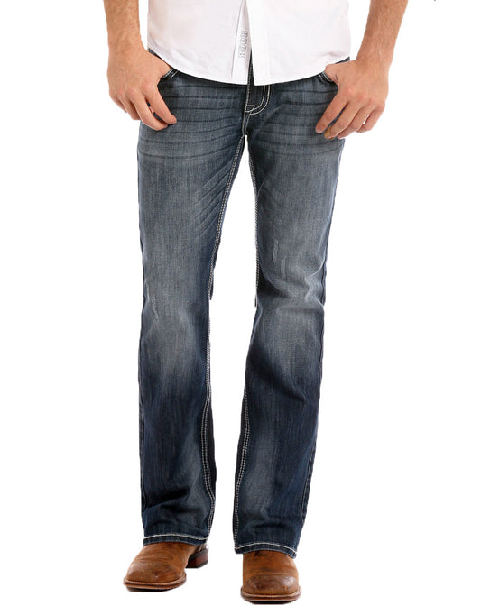 Rock & Roll Denim Men's Pistol Low Rise Regular Fit Straight Leg Jeans M1P3473