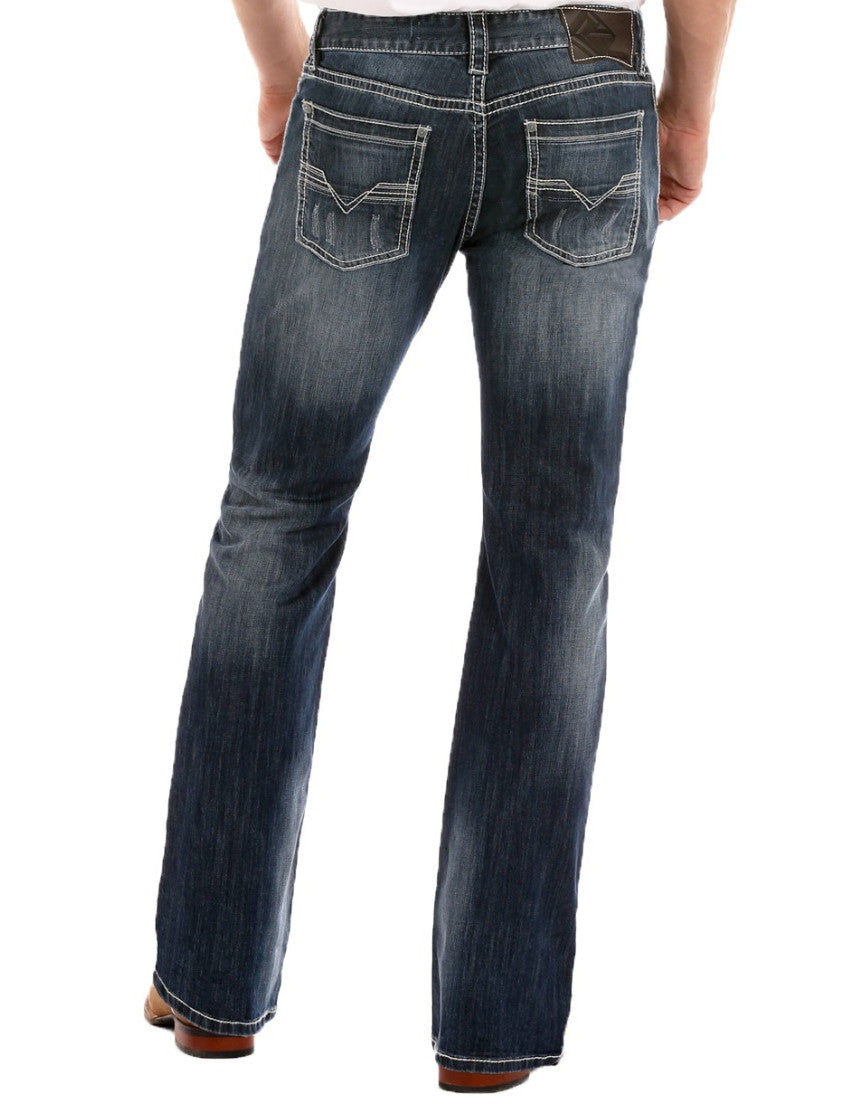 Rock & Roll Denim Men's Pistol Low Rise Regular Fit Straight Leg Jeans M1P3473