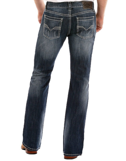 Rock & Roll Denim Men's Pistol Low Rise Regular Fit Straight Leg Jeans M1P3473