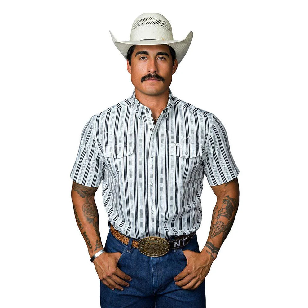 Ferrel Men’s The Jake In White short Sleeve Pearl Snap FPS1026055