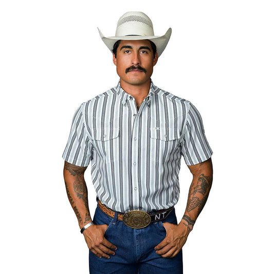 Ferrel Men’s The Jake In White short Sleeve Pearl Snap FPS1026055
