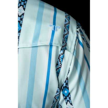 Ferrel Men’s The Post In Blue Short Sleeve Pearl Snap FPS1026032