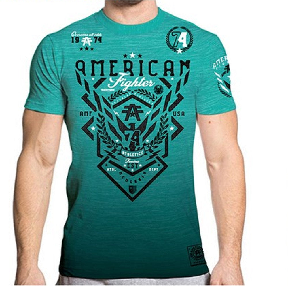 American Fighter Men’s Big Springs Ocean Teal T-Shirt  FM16596