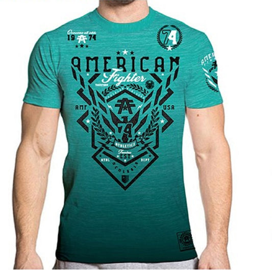 American Fighter Men’s Big Springs Ocean Teal T-Shirt  FM16596
