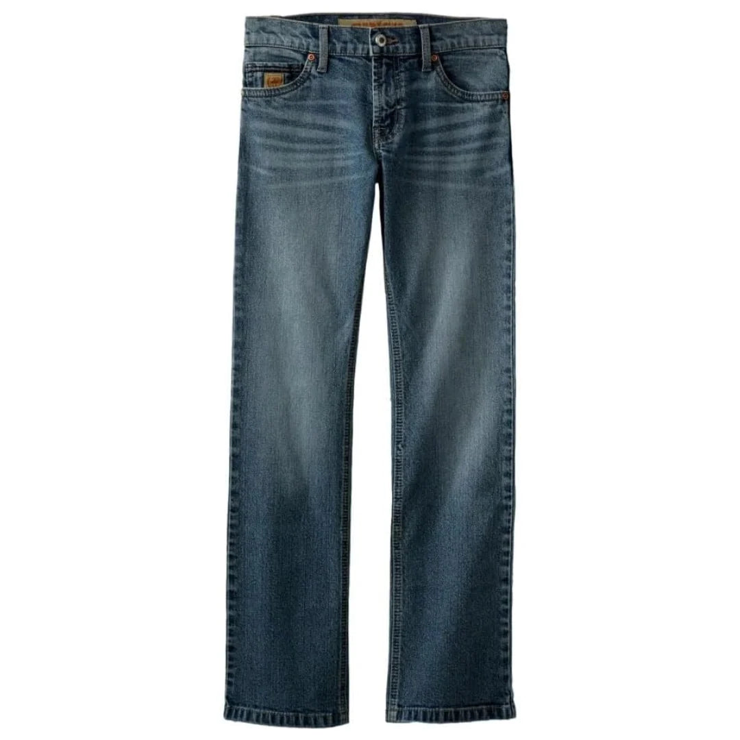 Cinch Boy's Relaxed Medium Stone Indigo Blue Bootcut Jean MB16642009
