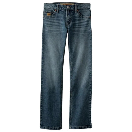 Cinch Boy's Relaxed Medium Stone Indigo Blue Bootcut Jean MB16642009