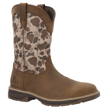 Rocky Men's Ride LTE 11" Dark Brown & Duck Camo Waterproof Boot RKW0486