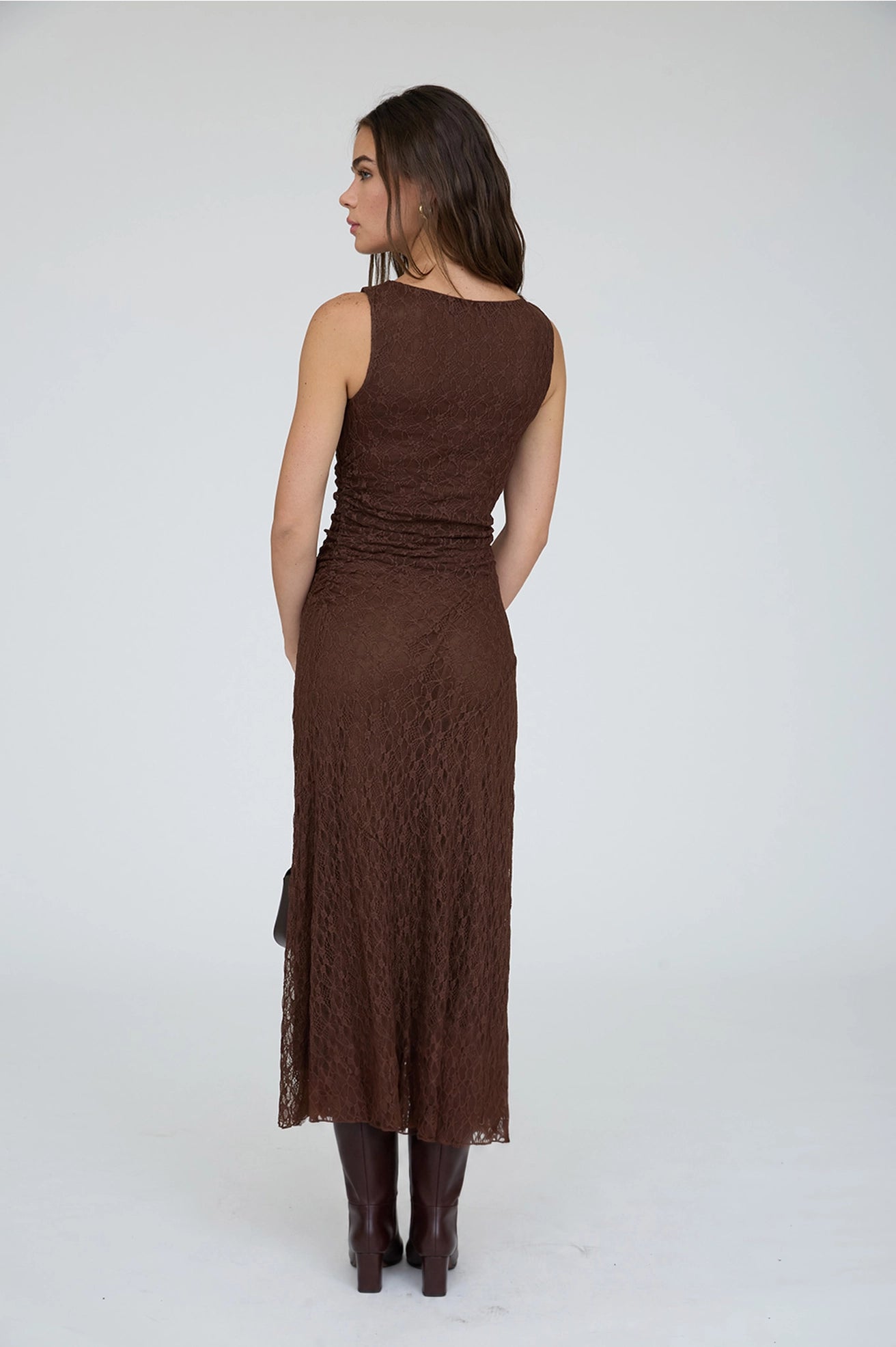 The Workshop Women’s Lace Ruched Detail Tank Midi Dress TW2299