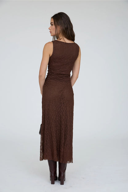 The Workshop Women’s Lace Ruched Detail Tank Midi Dress TW2299