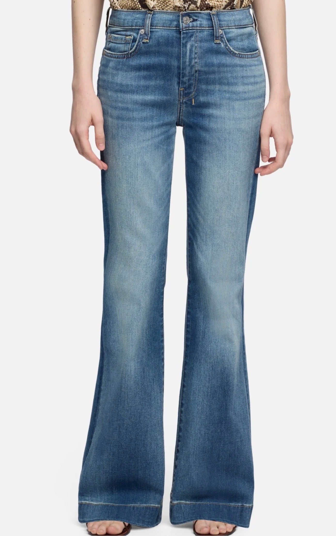 7 For All Mankind Women’s Tailorless Dojo in Slim Illusion Jeans 7U45244A-DLU