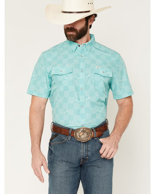 Ferrel Men’s The Flynn Short Sleeve Pearl Snap Shirt FPS1026101