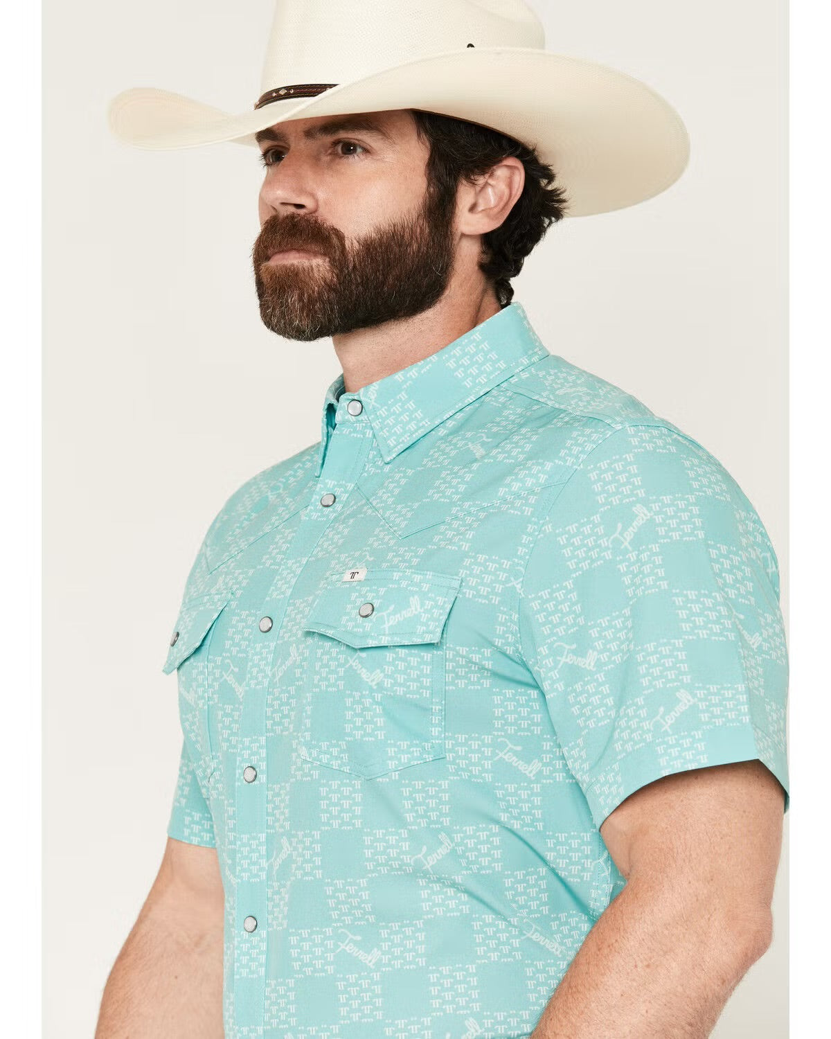 Ferrel Men’s The Flynn Short Sleeve Pearl Snap Shirt FPS1026101