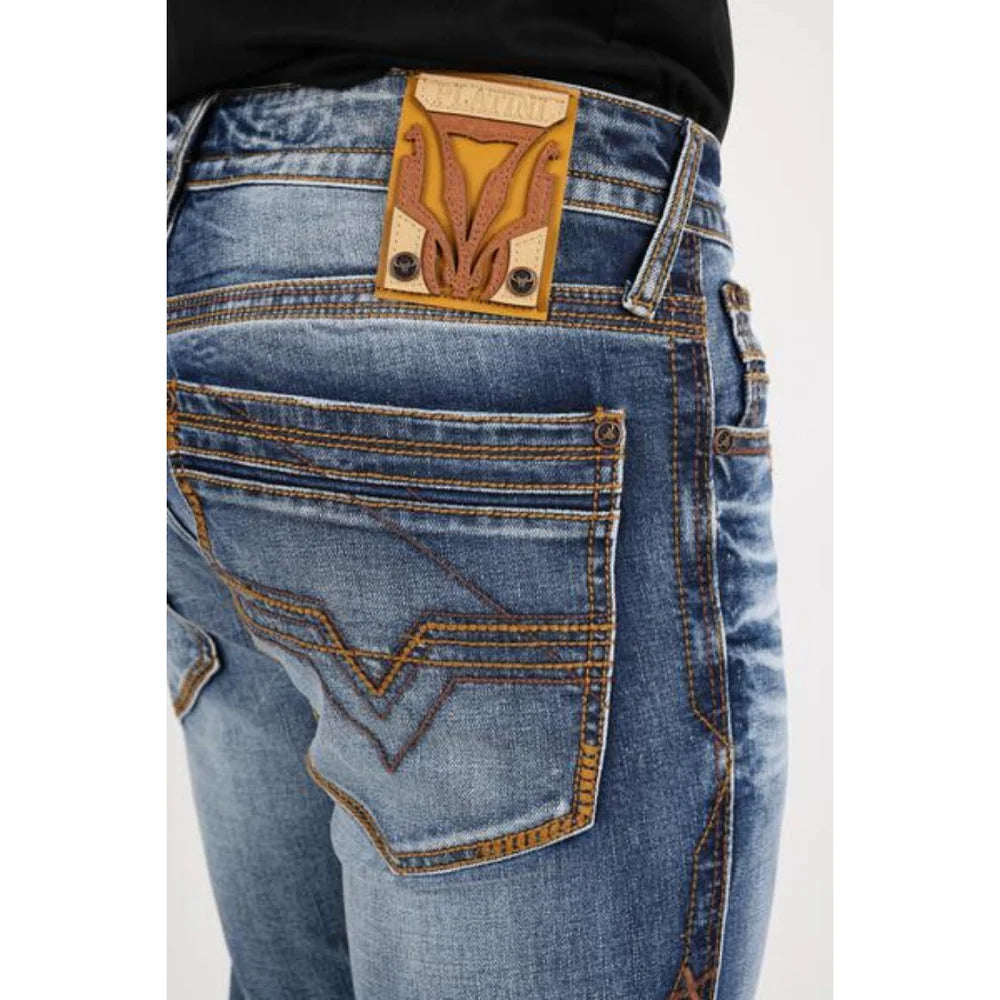 Platini Men's Dark Blue Boot Cut Jeans CBJ9887