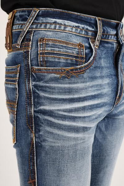 Platini Men's Dark Blue Boot Cut Jeans CBJ9887