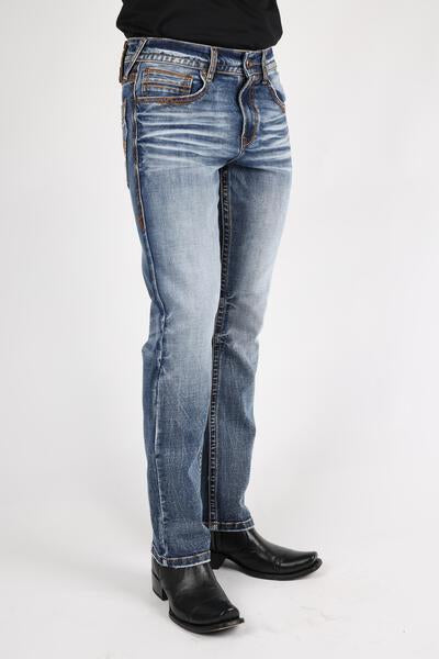 Platini Men's Dark Blue Boot Cut Jeans CBJ9887