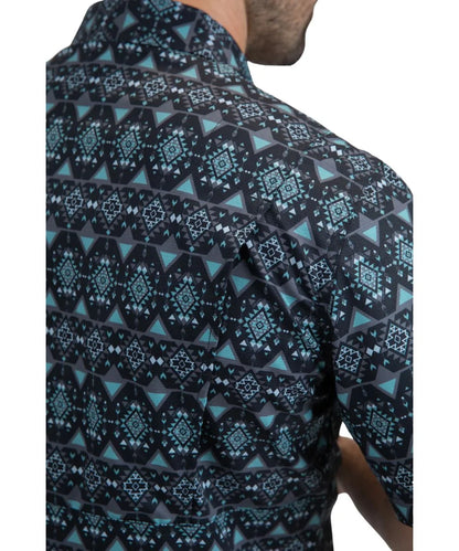 Platini Men's Teal Performance Button Down Shirt PGS11119