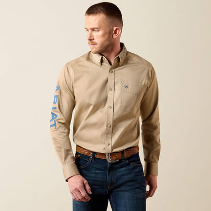 Ariat Men’s Team Logo Twill Classic Fit LS Shirt 10079478