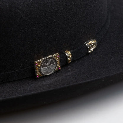 Larry Mahan 100X Independencia Fur Felt Black Cowboy Felt Hat MF1C65INDE40