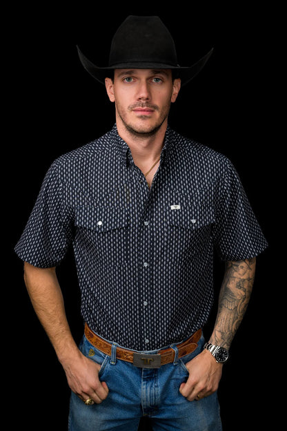 Ferrell Men’s The Cash Short Sleeve Pearl Snap Shirt FPS1026142