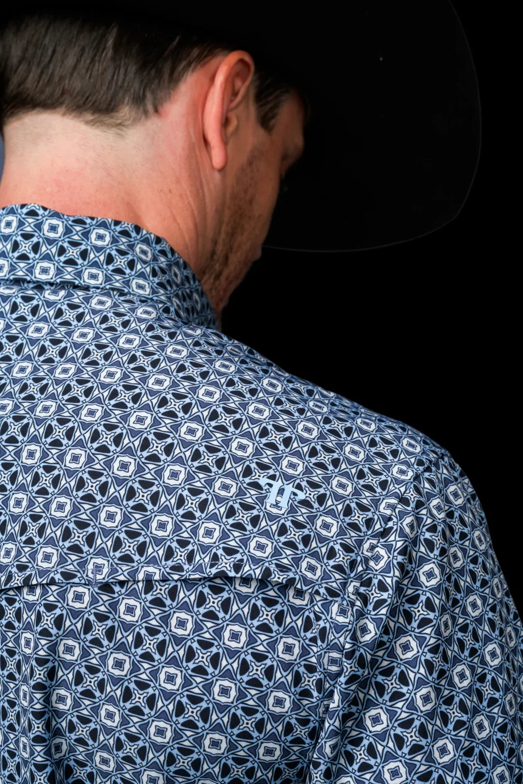 Ferrell Men’s The Emerson Blue Short Sleeve Pearl Snap Shirt FPS1026179