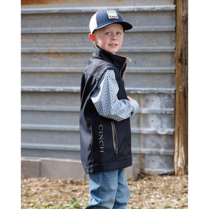 Cinch Youth Boy's Navy Blue Bonded Vest MWV5160005
