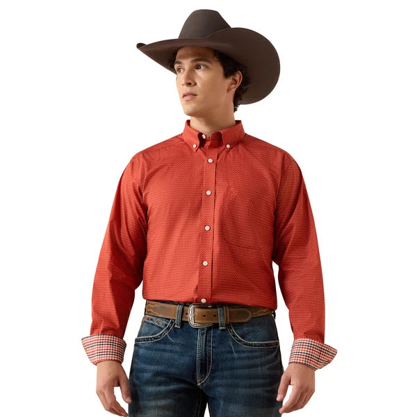 Ariat Men’s WF Willet Ketchup dot Print Ls Shirt 10079374