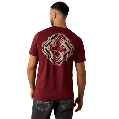 Ariat Men’s Southwest stamper crimson T-Shirt 10079657