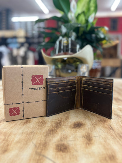 Twisted X White Inlay Bifold Wallet XRC-29B
