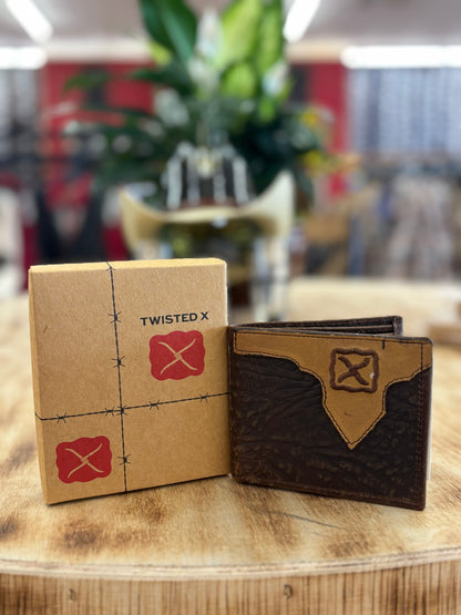 Twisted X Tan Distressed Bifold Wallet