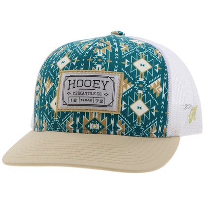 Hooey Doc Aztec W/ Rectangle Patch Teal/Aztec