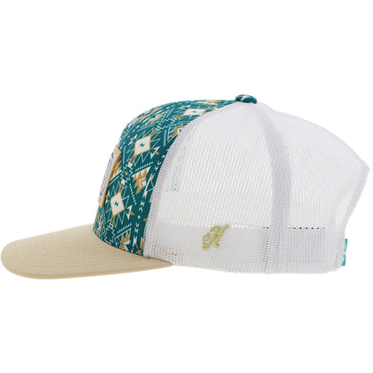 Hooey Doc Aztec W/ Rectangle Patch Teal/Aztec
