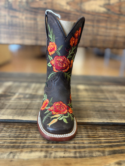 McAllen Boots Girls Choco Crazy Texanita