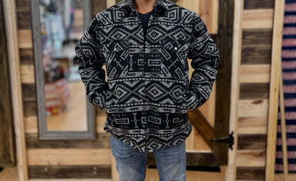 Hooey Men’s Black Shacket Aztec Pattern