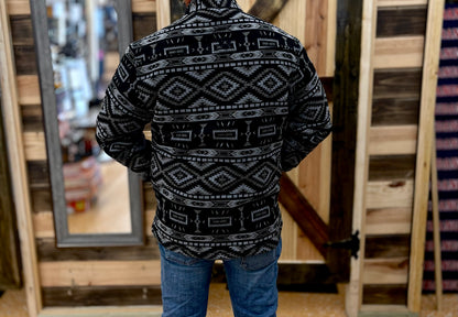 Hooey Men’s Black Shacket Aztec Pattern