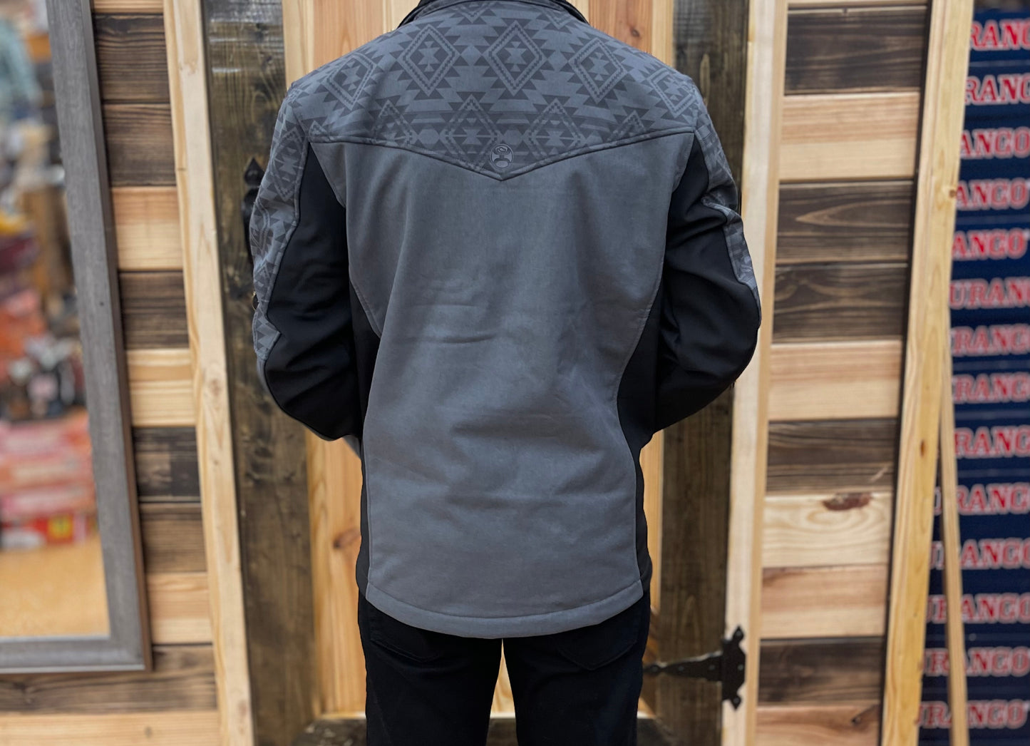 Hooey Men’s Softshell Jacket With Aztec Pattern