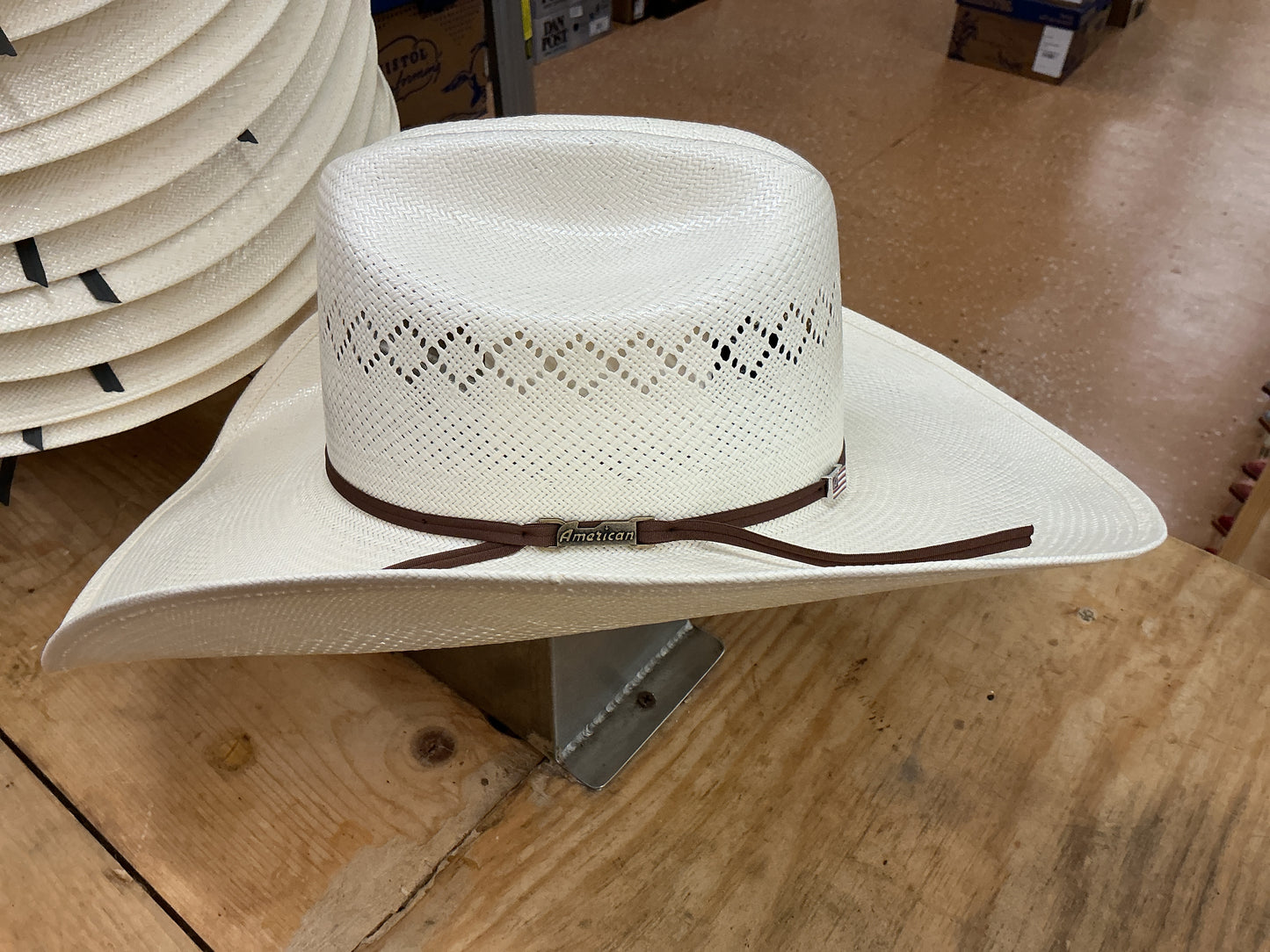 AMERICAN HAT CO. STRAW HAT 8400 RC 2CCHOC