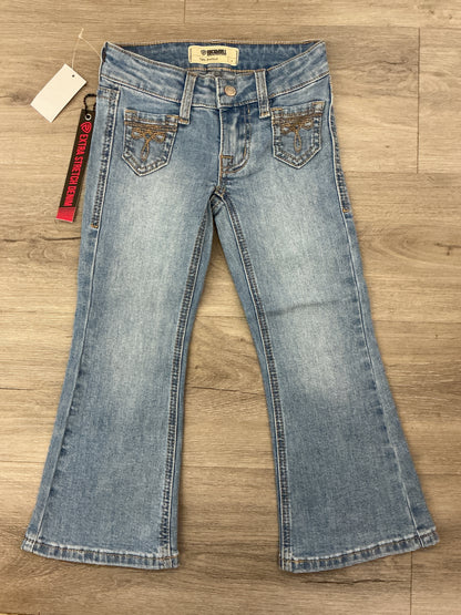 Rock&Roll Girls Light Wash Patch Pkg Bootcut BG4MD09171