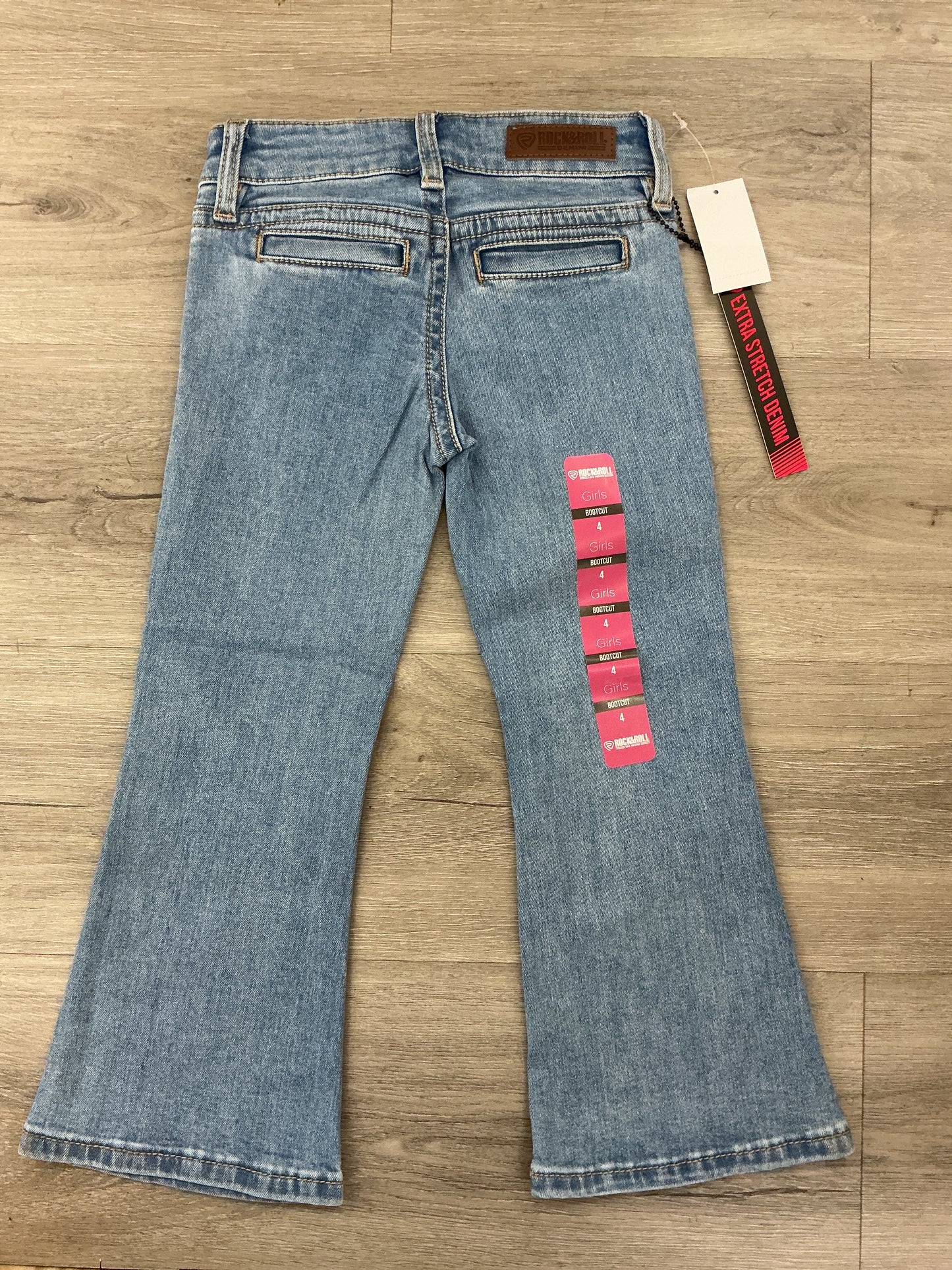 Rock&Roll Girls Light Wash Patch Pkg Bootcut BG4MD09171