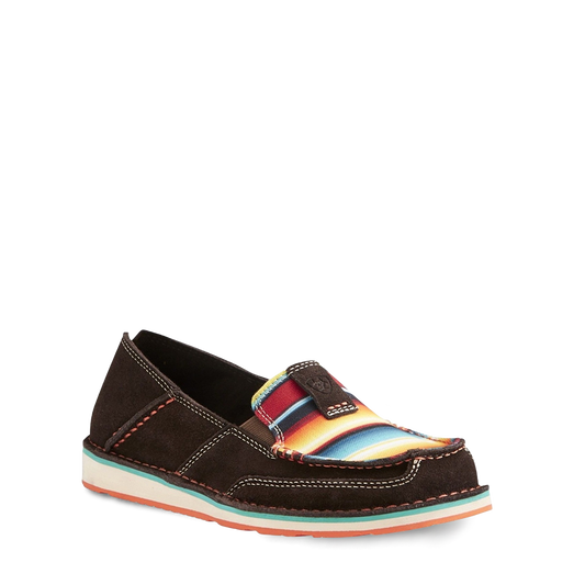 Ariat® Ladies Cruiser Chocolate Fudge Red Serape Print Shoes