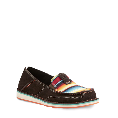 Ariat® Ladies Cruiser Chocolate Fudge Red Serape Print Shoes