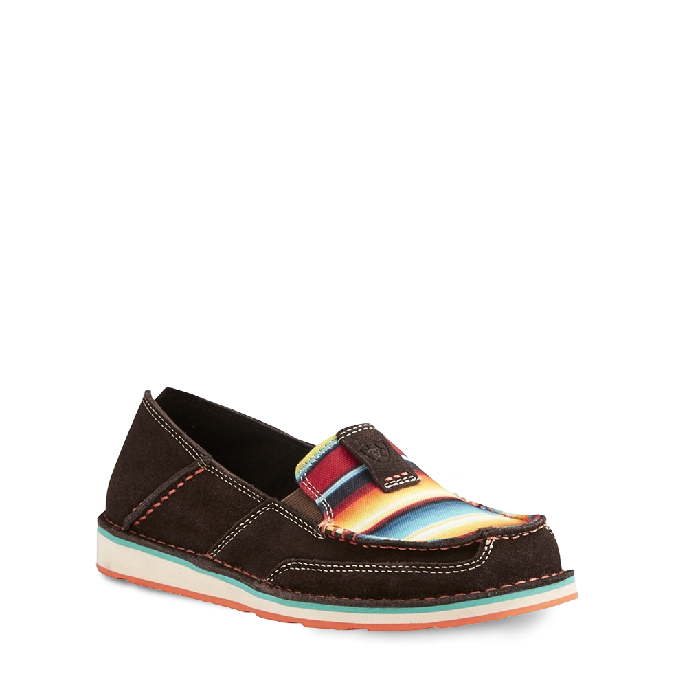 Ariat® Ladies Cruiser Chocolate Fudge Red Serape Print Shoes